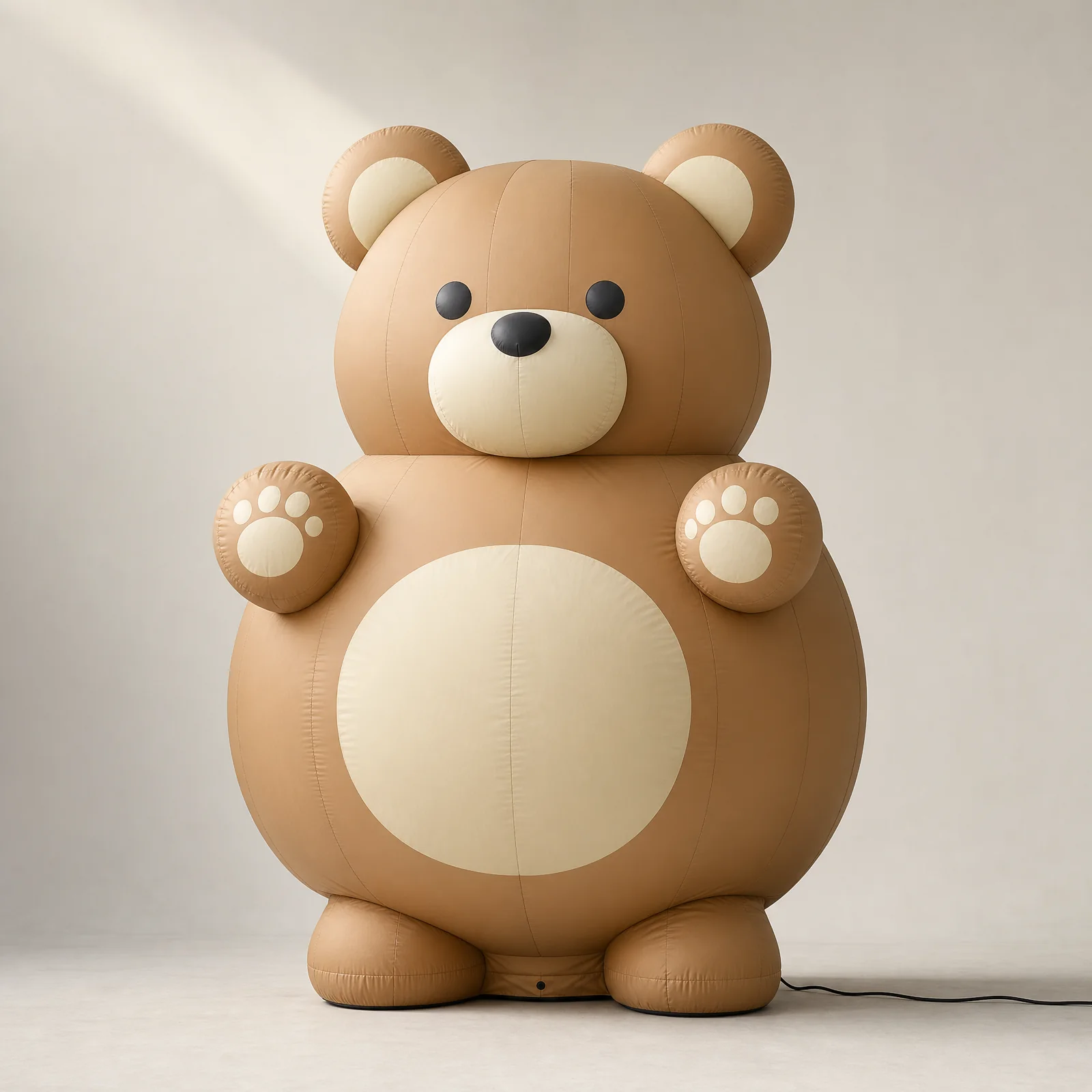 Original rounded inflatable bear with ears muzzle and paws