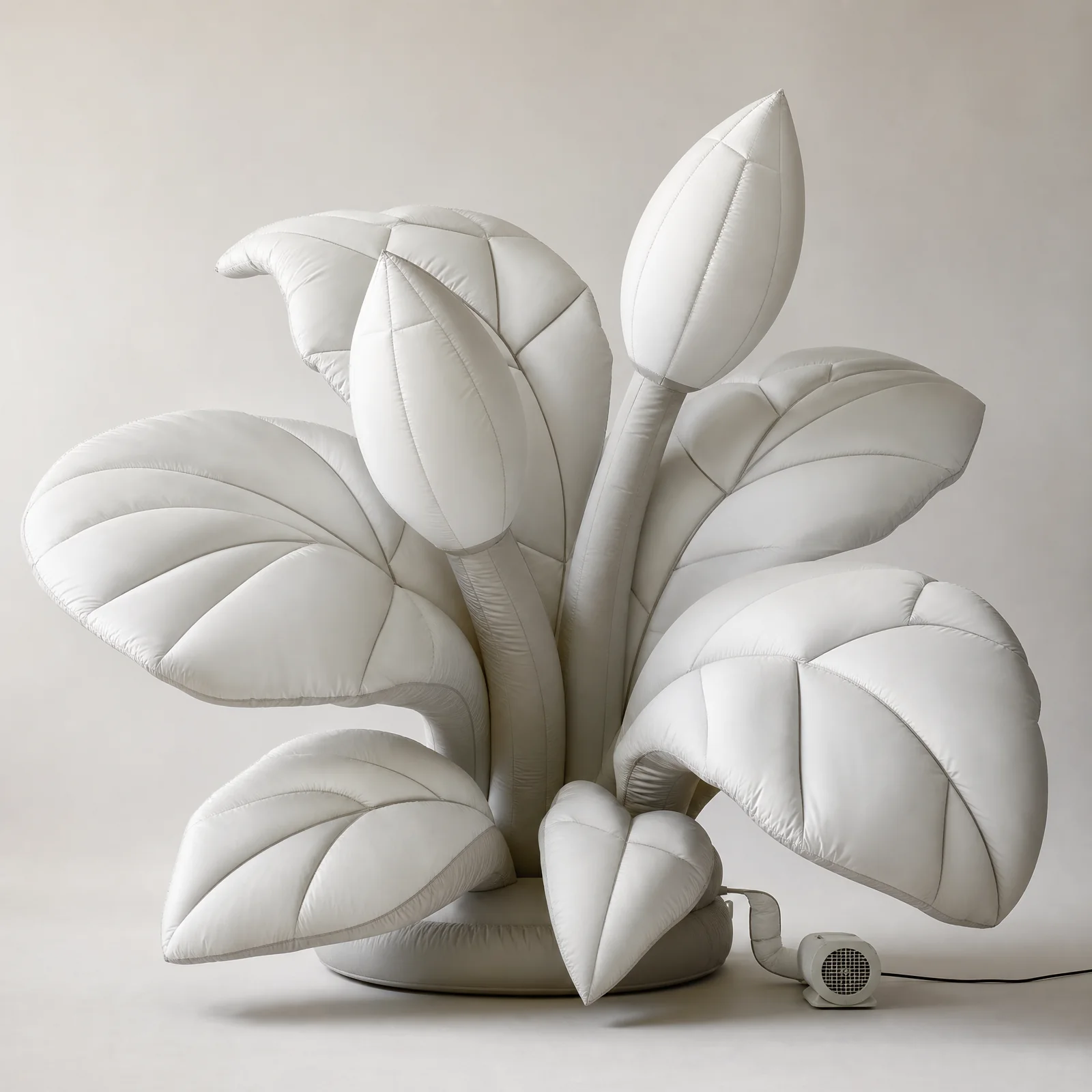 Cluster of inflatable leaves stems and botanical volumes