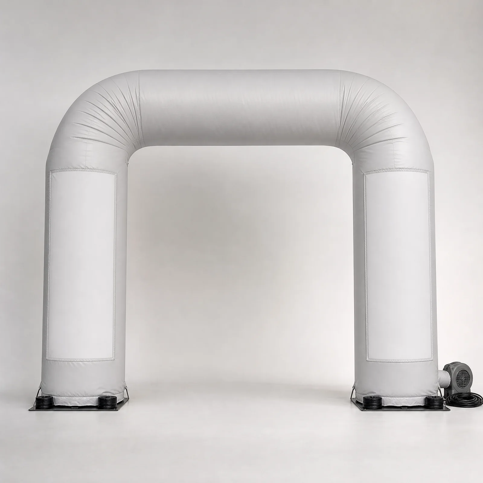 Walk-under inflatable entrance portal with blank panels
