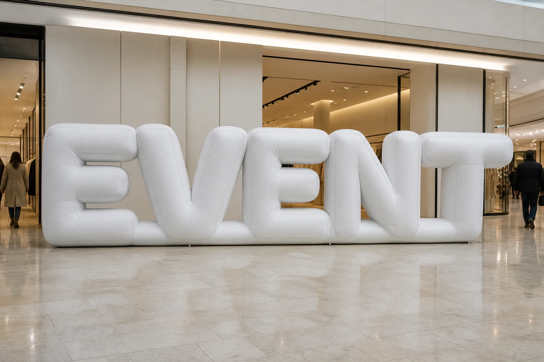 Continuous inflatable event wordmark silhouette