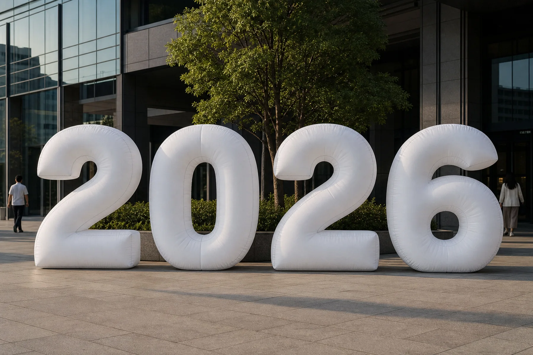 Large inflatable 2026 numeral forms