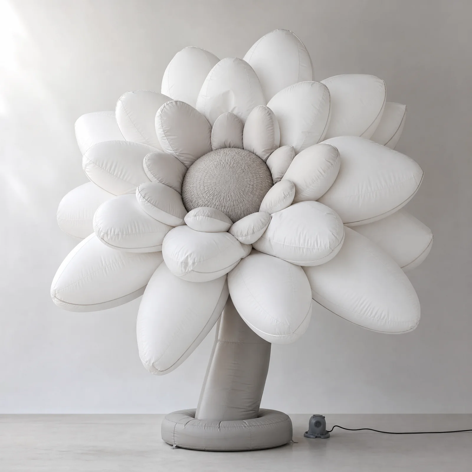 Overscale inflatable flower with layered petals