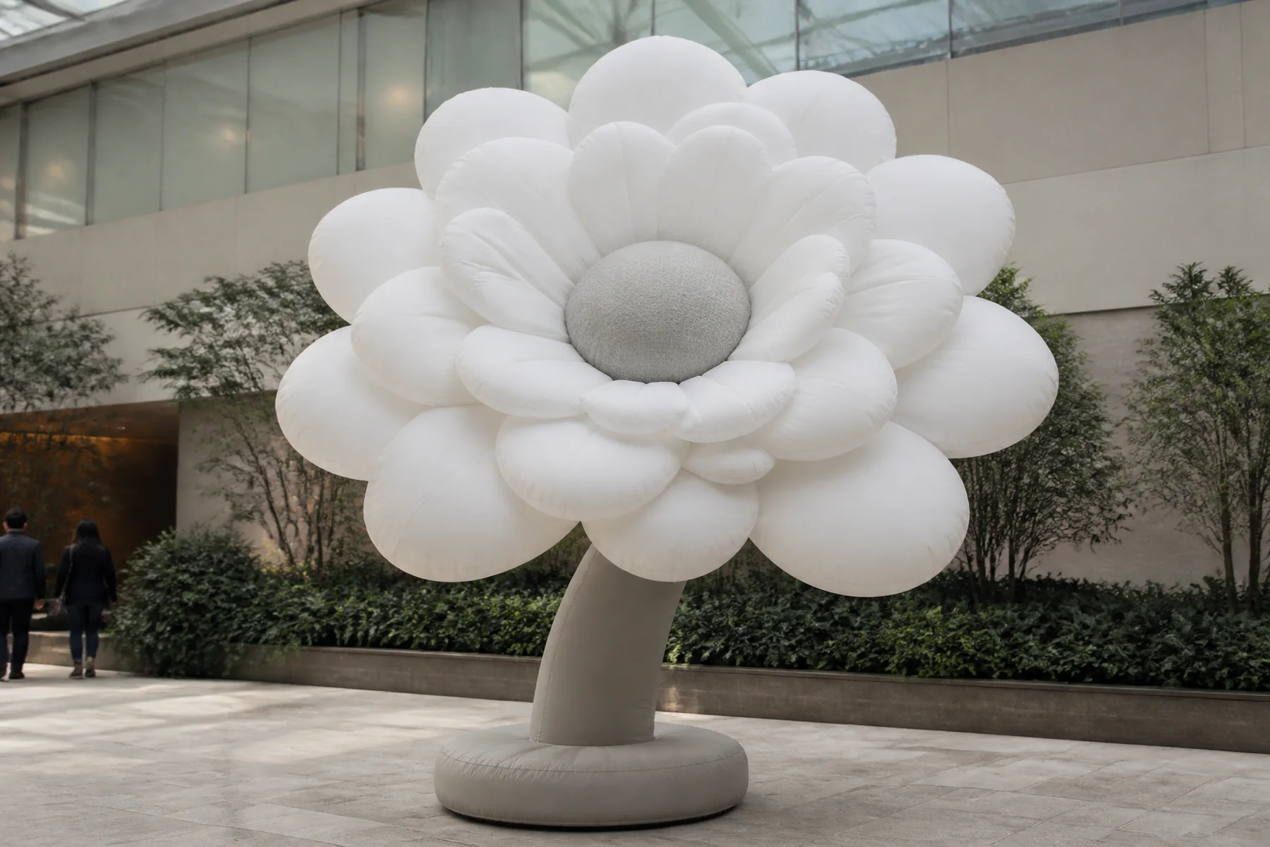 Overscale inflatable flower with layered petals
