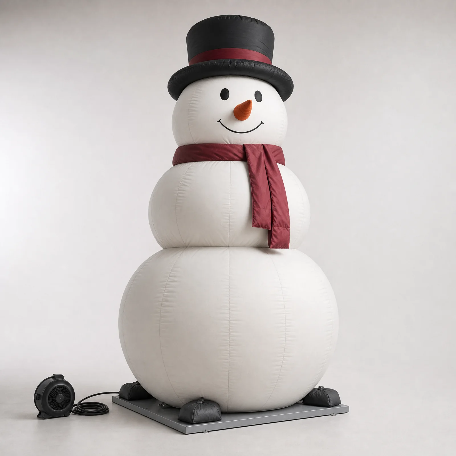 Generic giant inflatable snowman with scarf and hat