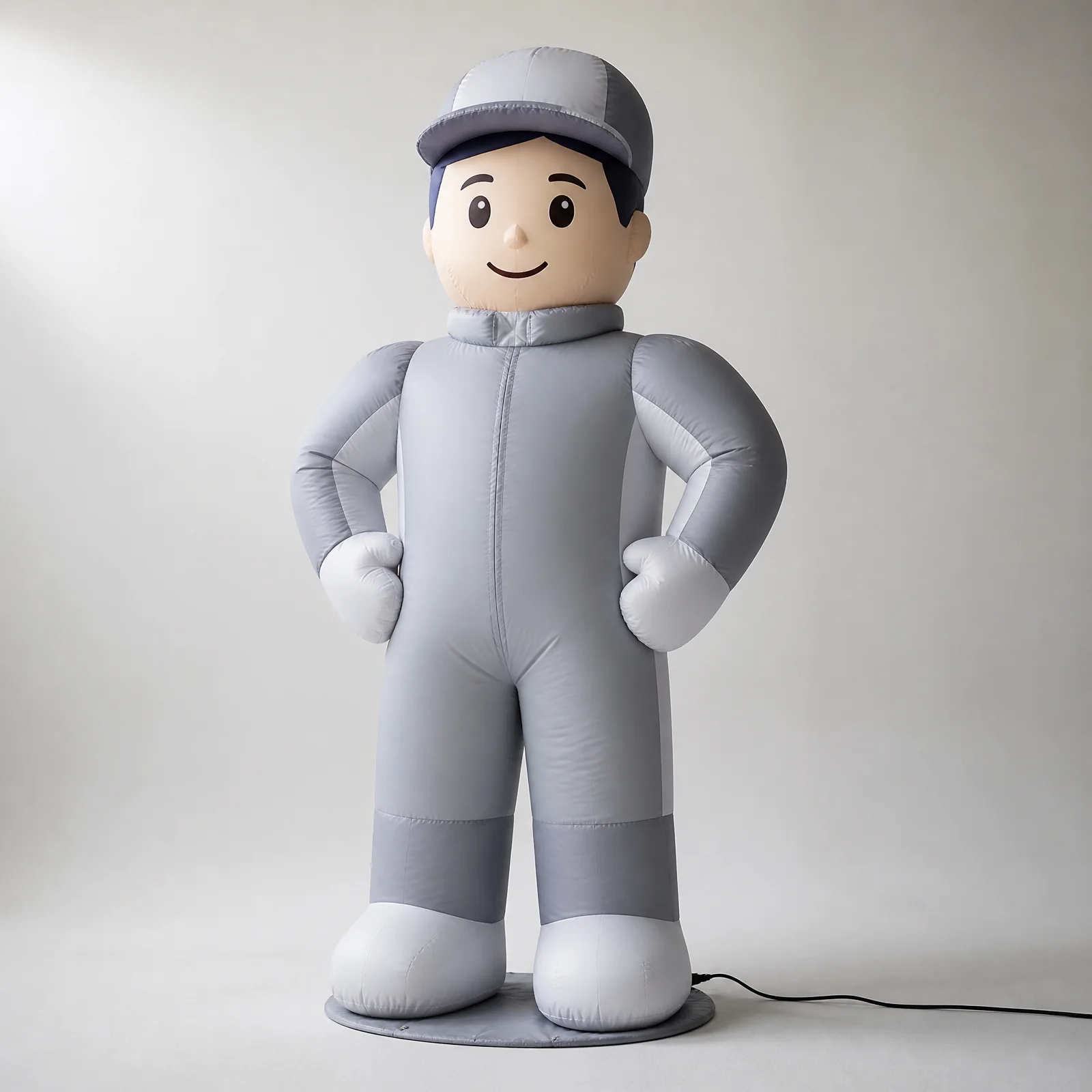 Original stylised human inflatable mascot with costume-led identity
