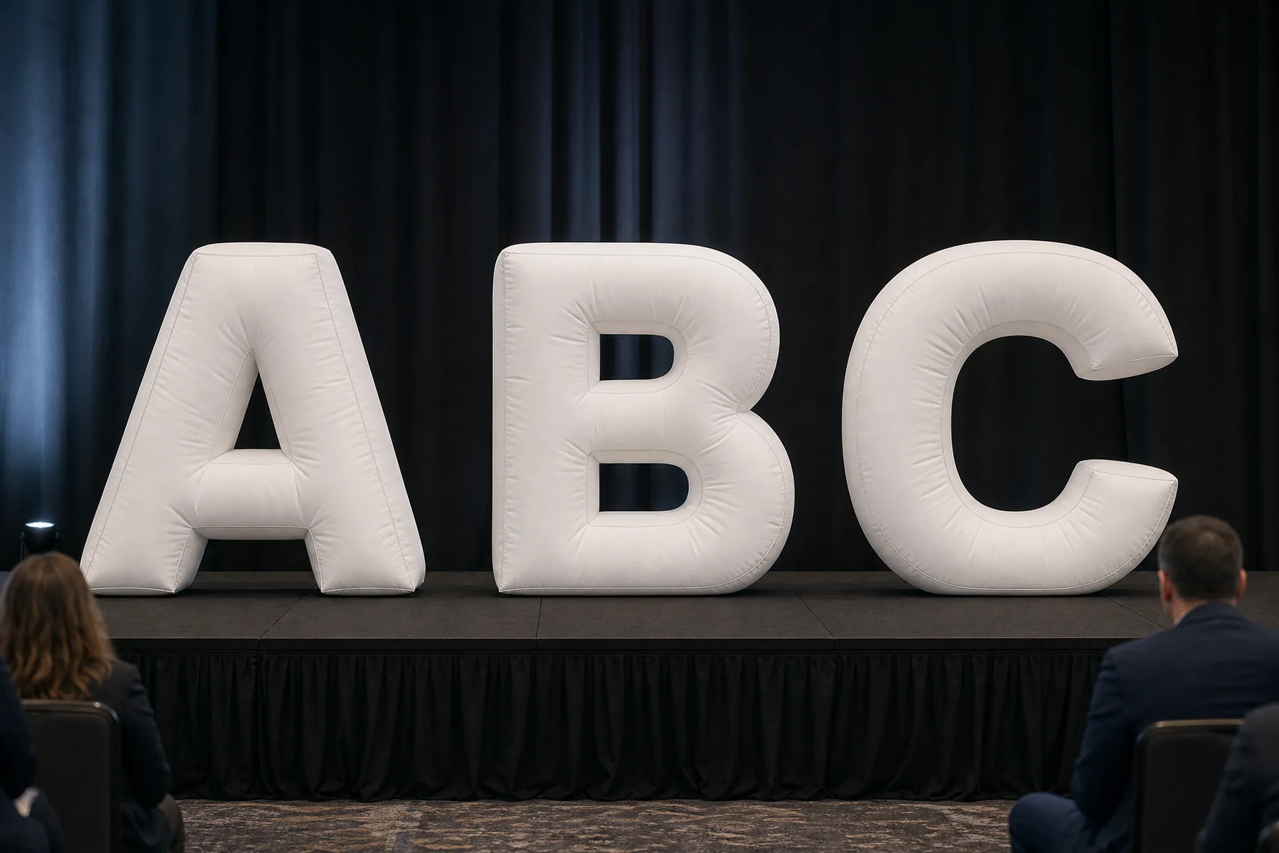 Standalone inflatable abc letter units