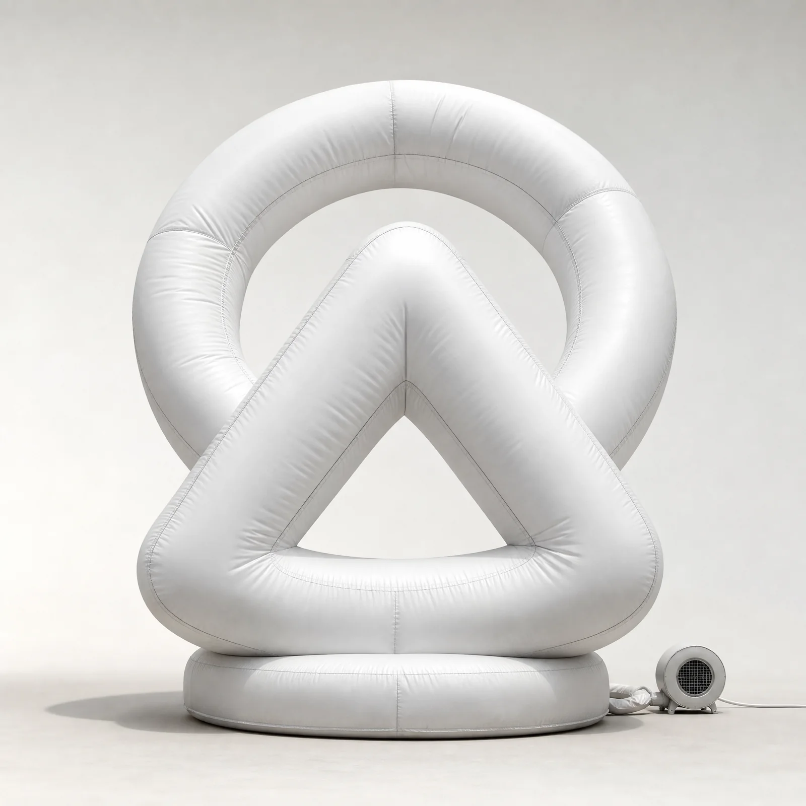 Original neutral geometric inflatable logo symbol