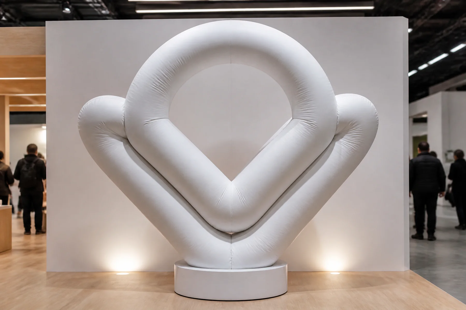 Original neutral geometric inflatable logo symbol